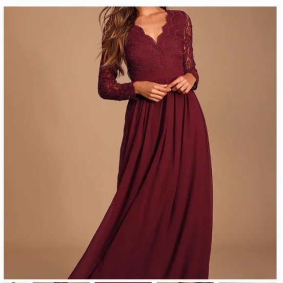 Lulu's Awaken My Love Long Lace Sleeve Maxi Dress - Picture 3 of 9